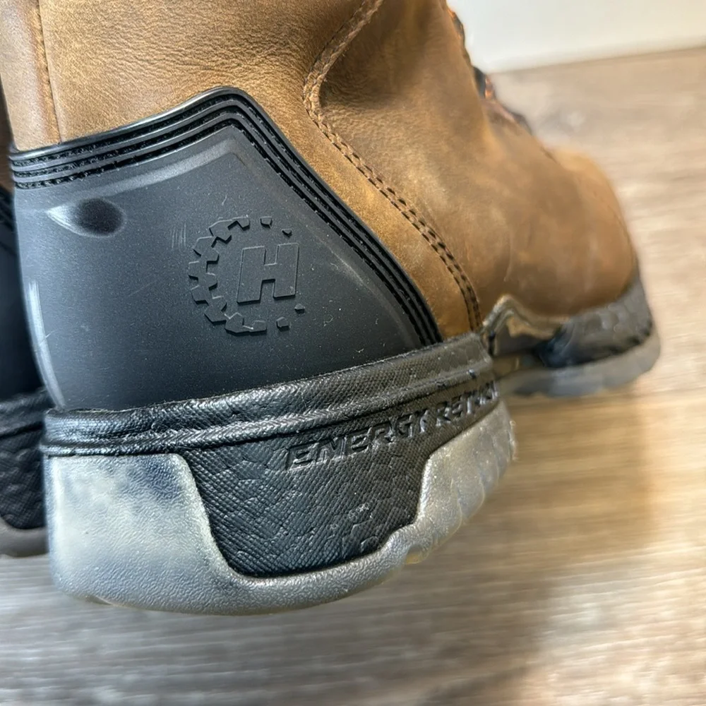 Hytest work boots steel toe waterproof leather boots men’s size 8.5